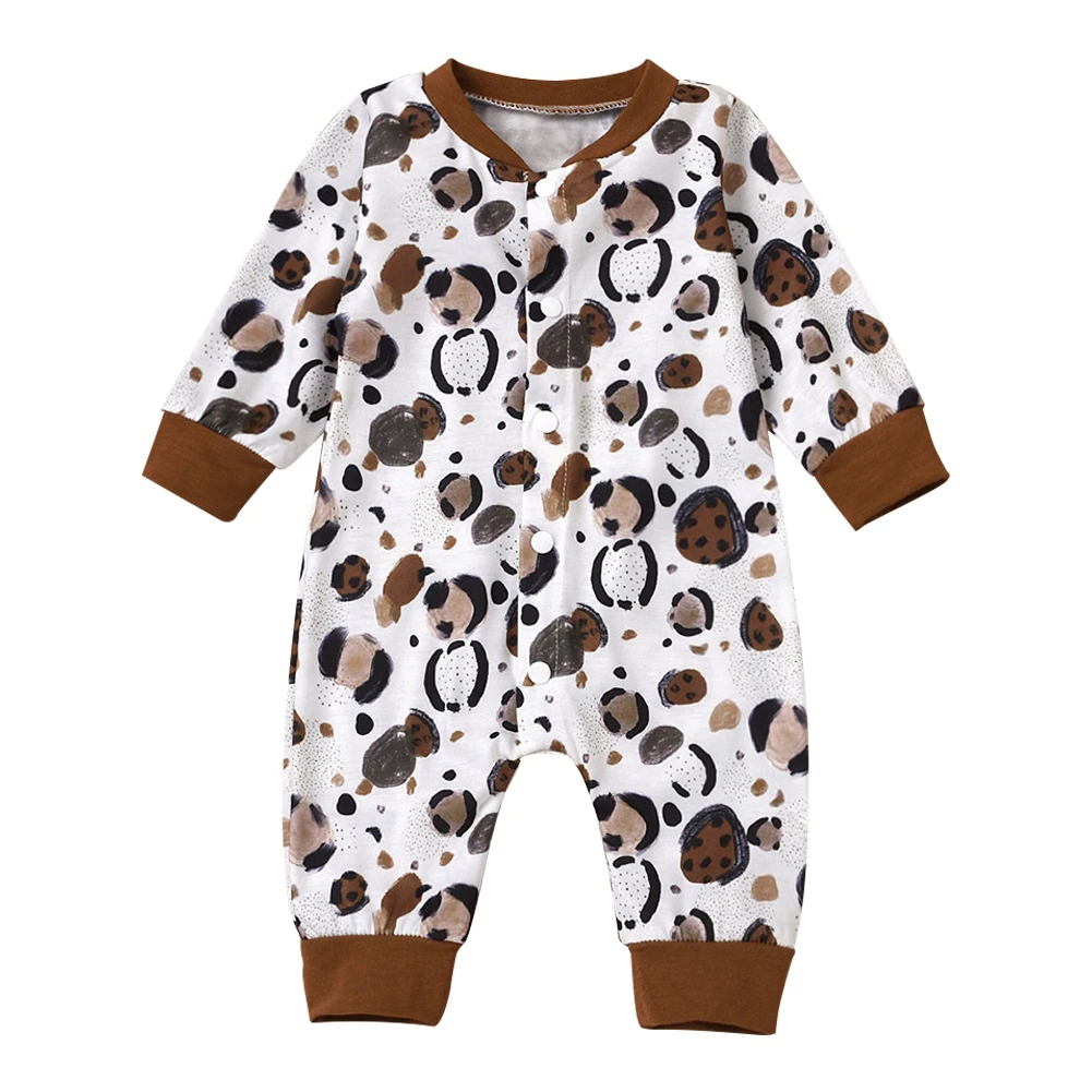 

Для младенцев, комбинезон для мальчиков, для малышей с длинными рукавами и пуговицами для детей; Открытые цельные комбинезоны для малышей; В...