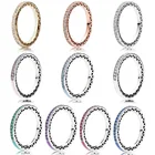 Оригинальные штабелируемые яркие эмалевые кольца с любовными сердцами и блестящими сердцами, кольцо из искусственного серебра, европейские ювелирные изделия