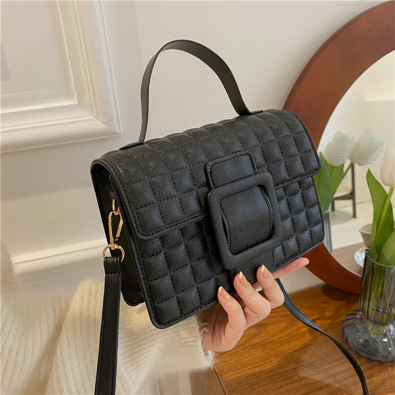 

Female Bag 2021 New Trendy Fashion Single Shoulder Bag Western Style Rhombus Messenger Bag Temperament Small Square Bag
