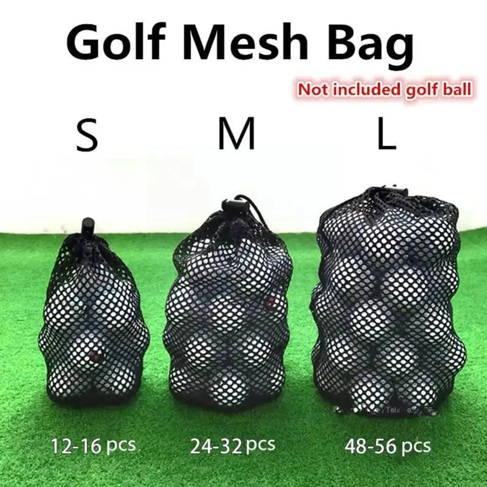

Sports Mesh Net Bag Black Nylon Golf Bags Golf Tennis Bag Ball Drawstring Storage Storages Carrying Accessories Golfs Pouch F0n1
