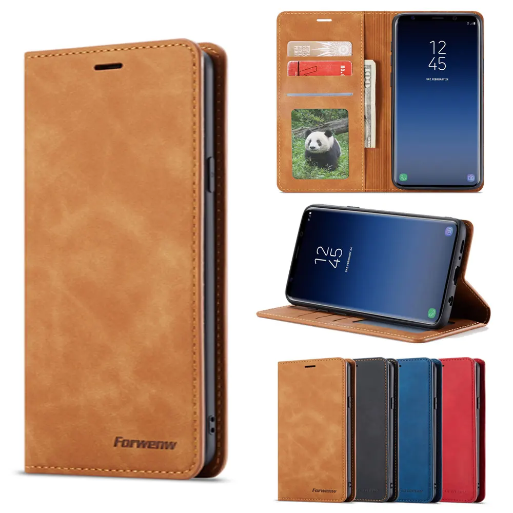 Роскошный кожаный чехол бумажник с откидной крышкой для телефона Samsung Galaxy S8 Plus