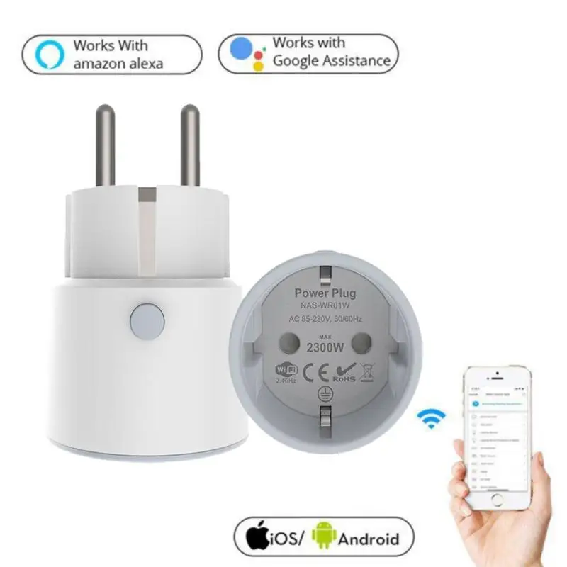 

Смарт-розетка с Wi-Fi и монитором питания, 10 А