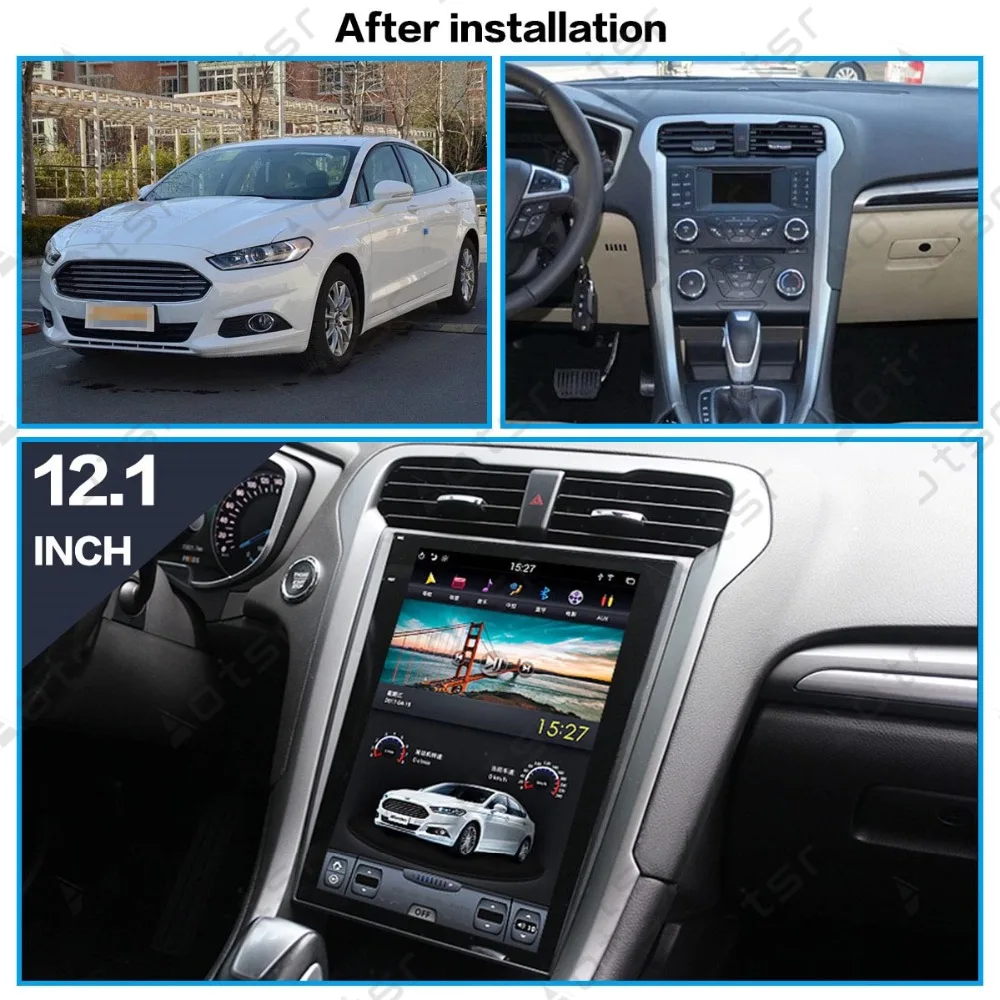 12,1 дюймов HD DSP Android 8,1 Tesla стиль gps навигация для Ford Mondeo/Fusion MK5 2013- Carplay мультимедийный плеер радио