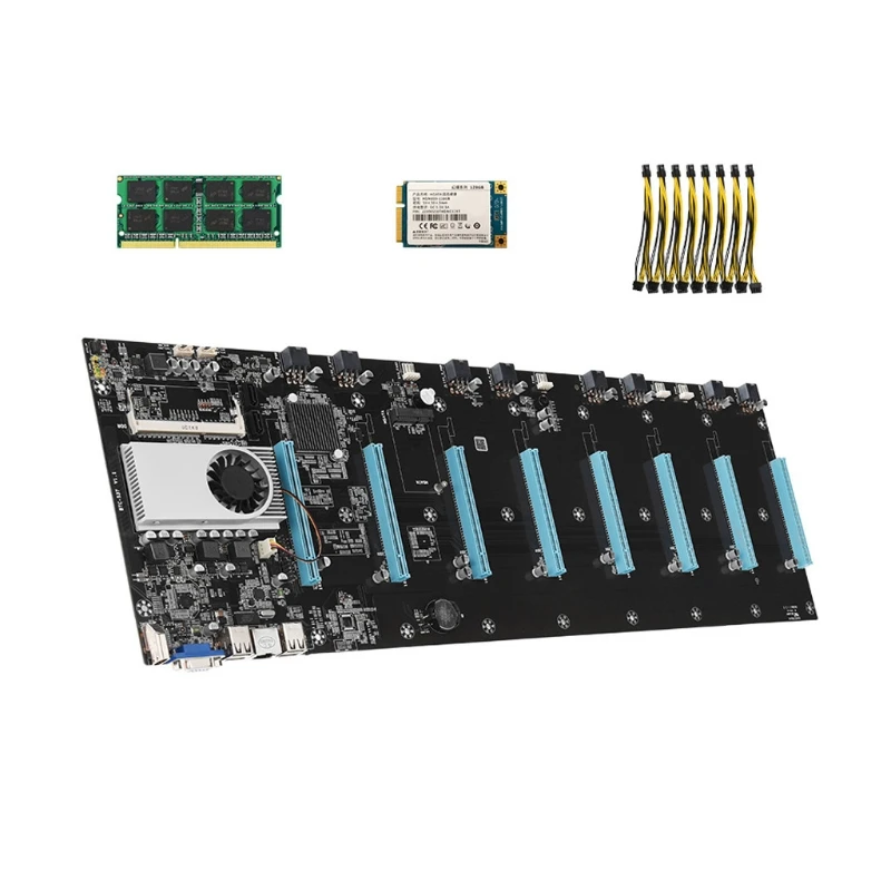 Обновленная версия материнская плата для майнинга 8 ГБ DDR3 PCIe графическая GPU карта