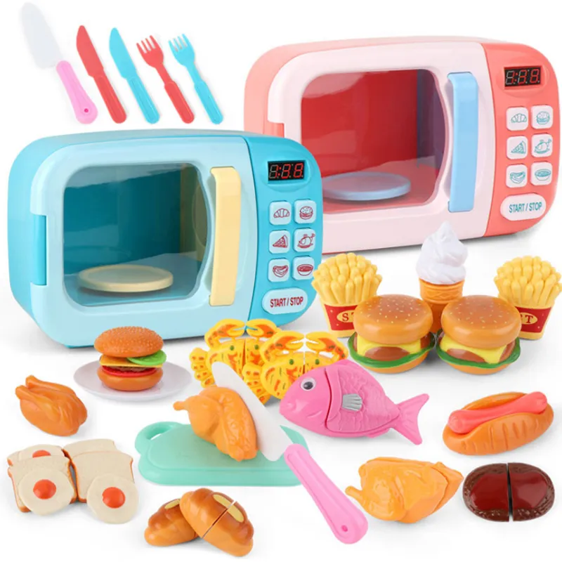 Детские игрушки для кухни, имитация микроволновой печи, Обучающие игрушки, мини кухня, ролевые игрушки для ролевых игр для девочек