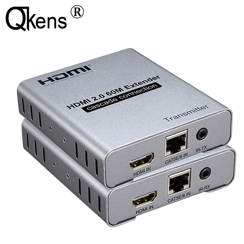 HDMI 2 0 4K 60HZ 60M удлинитель 1080P 120M по RJ45 Ethernet Lan CAT5e Cat6 кабель Каскадное подключение
