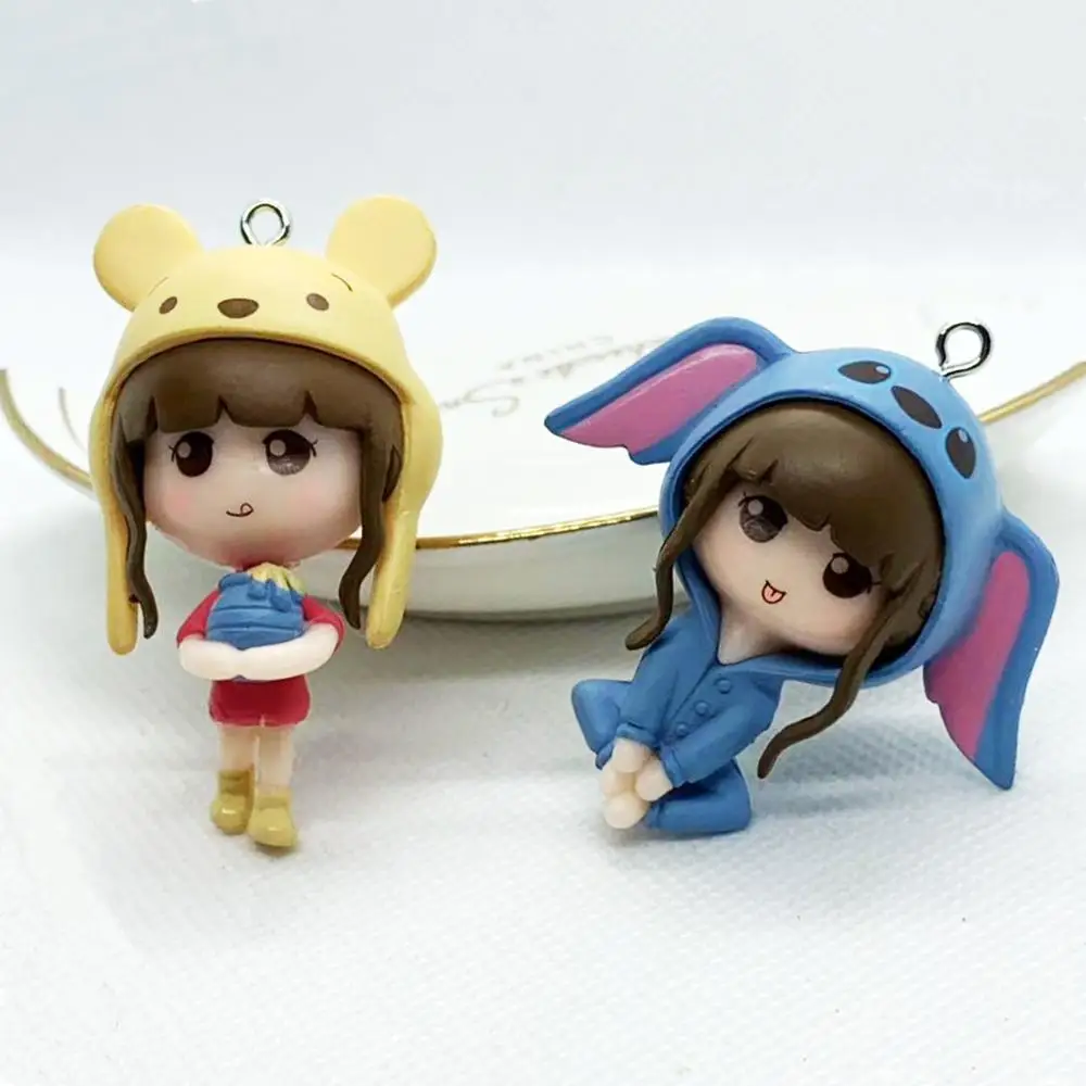 1 шт. 32*58 мм кавайная 3D имитация смолы мультфильм кукла Шарм Кулон для DIY микро