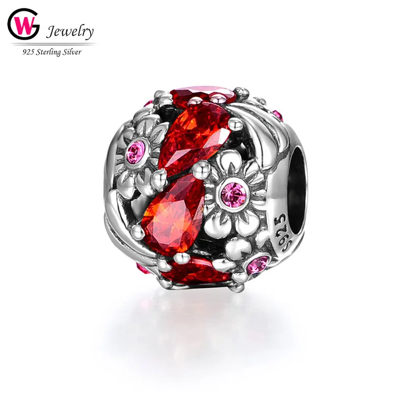 Серебряные Подвески S925 для браслетов ювелирные изделия сделай сам бусины из