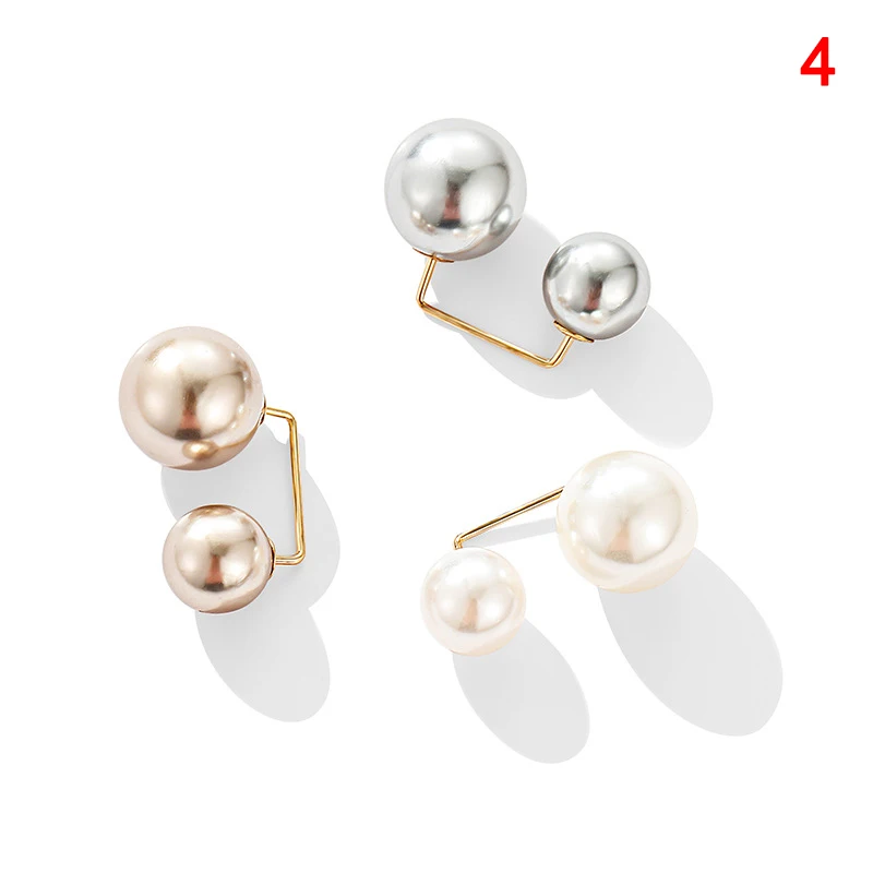 3 шт Сплав Брошь двойная имитация жемчужная брошь набор женский свитер кардиган