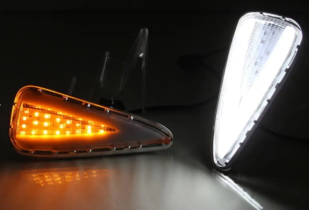 

1 Set LED Daytime Running Lights DRL For T/oyota C/amry 2015 Turn Signal Fog Lamp Car Styling