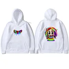 Rapper 6ix9ine Nieuwe Album Gooba хип-хоп Tekashi69 Regenboog толстовка с капюшоном с принтом VrouwenMannen Kleding Повседневная Толстовка с капюшоном