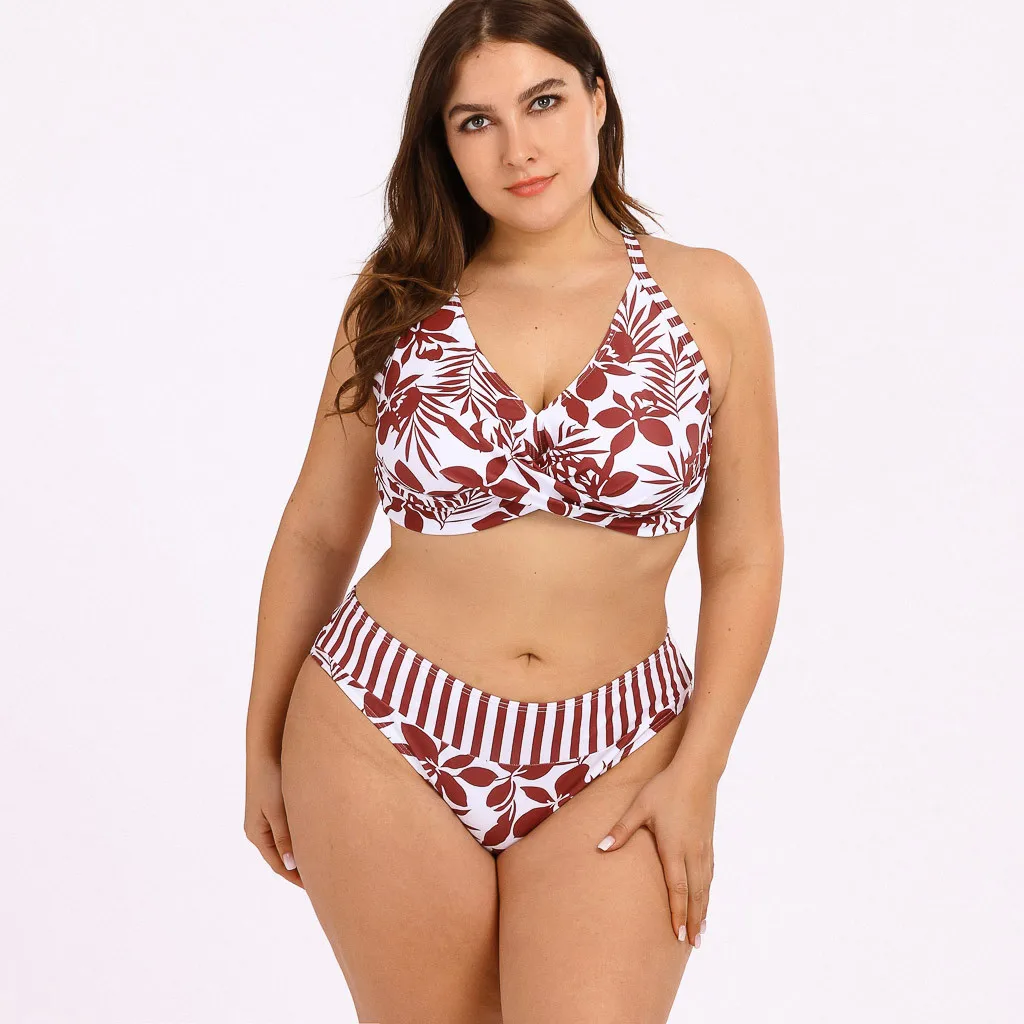 2020 Summer Women Floral Print Bikini Set Swimming Two Piece Swimsuits Beach Suit Sexy D2#2 | Женская одежда