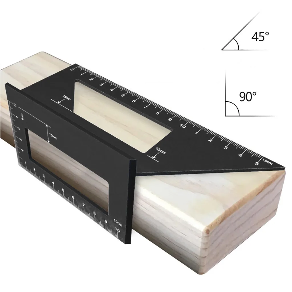 Многофункциональная угловая линейка измерительная алюминиевая