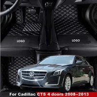 Car Floor Mats For Cadillac CTS 4 doors 2008 2009 2010 2011 2012 2013 Car Leather Interior Auto Rugs Accessories Car Carpet
