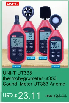 UT333BT цифровой измеритель влажности UT363BT мини Анемометр UT383BT осветитель UT353BT цифровой измеритель звука/Подключение Bluetooth