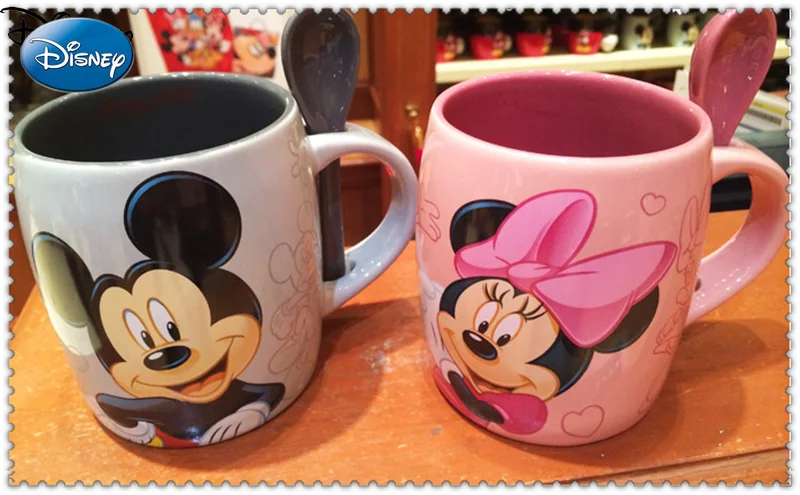 

Disney Afternoon Flower Tea Cup Breakfast Milk Cup Coffee Cup Ceramic Cup Can Mickey Classic Image Couple Cup