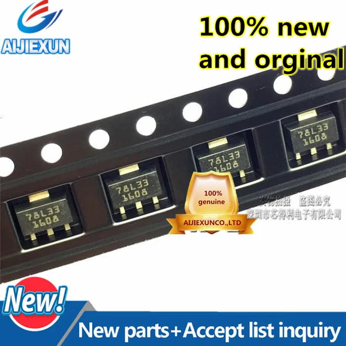 10Pcs 100% original and New L78L33AC L78L33ACUTR SOT-89 large stock