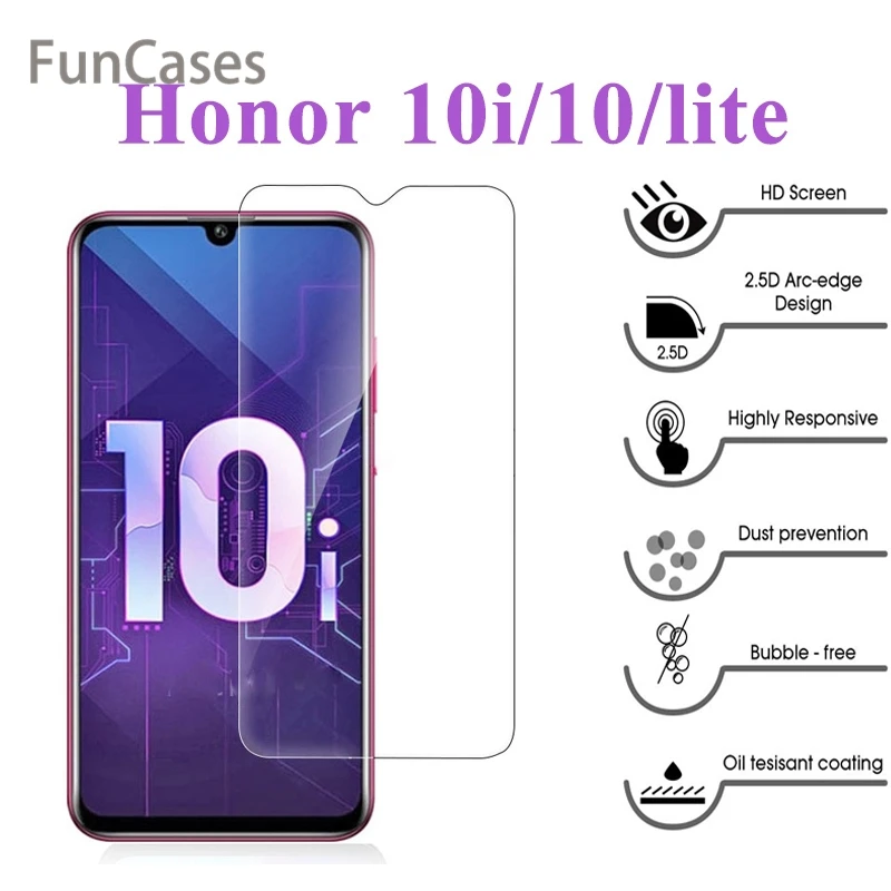 

Screen Protector on Huawei Honor 10i Tempered Glass for Honor 10 lite Glass Honor 10 Protective Film 9H HD Sklo Protect Tempere