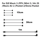 Кабель для DJI Mavic 3 MINI 2 FPV POCKET 2 AIR 2S MAVIC Air 2 OSMO Pocket аксессуары TYPE C IOS Micro USB Android провод