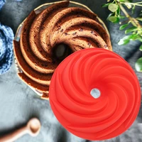 cake molds large spiral shaped non stick baking tool random color silicone molds for dessert pudding bread kitchen supplies