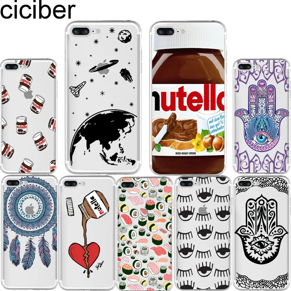 Ciciber Tumblr Nutella Ловец снов суши Фатима Мягкий силиконовый чехол для Iphone 11 Pro Max 7 6 6S 8