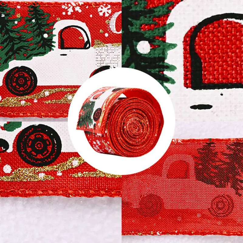 Классическая Рождественская ткань сделай сам крутящаяся лента джутовая с