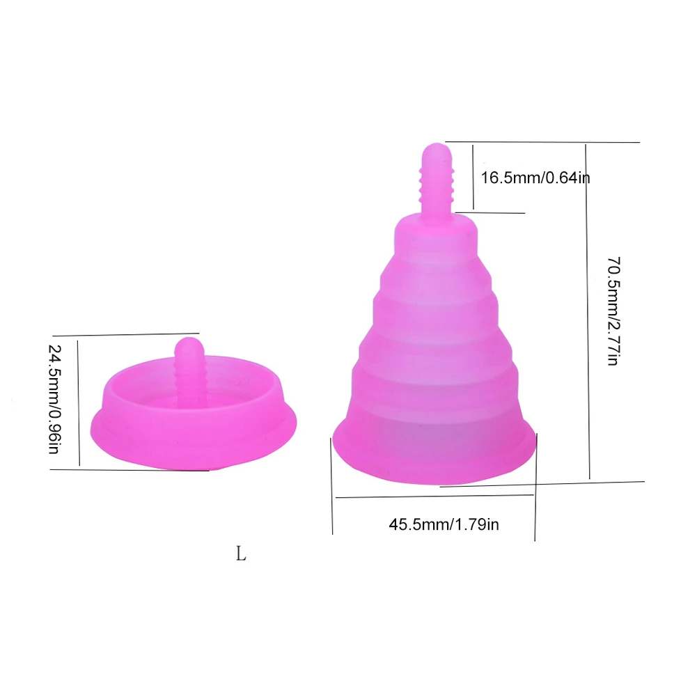 

Lady Women Girl Menstrual Cup Soft Silicone Material Hygiene Reusable Menstrual Cup Convenient Grade Menstrual Cup Fast delivery