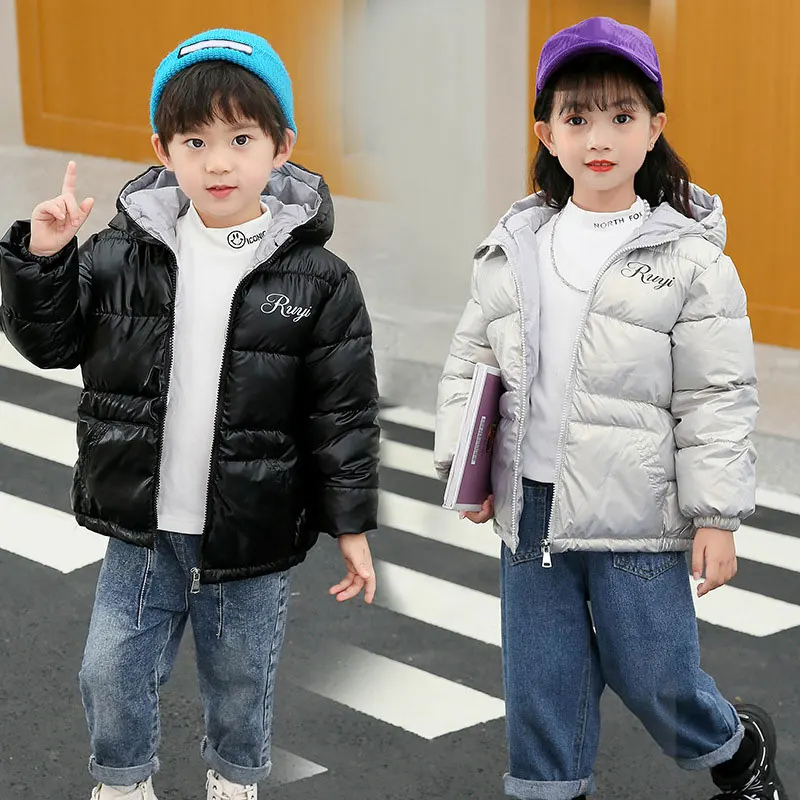 

Baby Winter Coat Warm Toddler Girls Hooded Jacket 2021 New Thicken Kids Down Jackets Costume Casual Zipper Children's Clothing