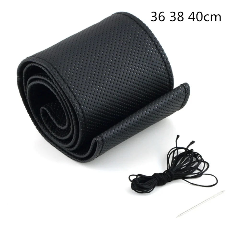 Универсальный чехол рулевого колеса автомобиля из искусственной кожи тканые