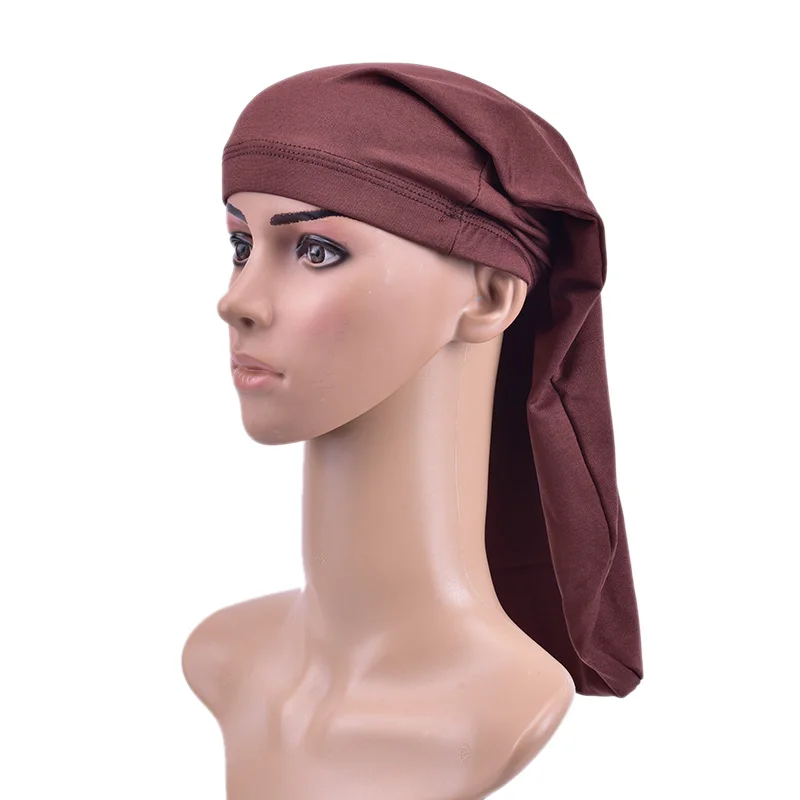 Ночная шапка для женщин и мужчин черный коричневый длинный носок волос шапочки