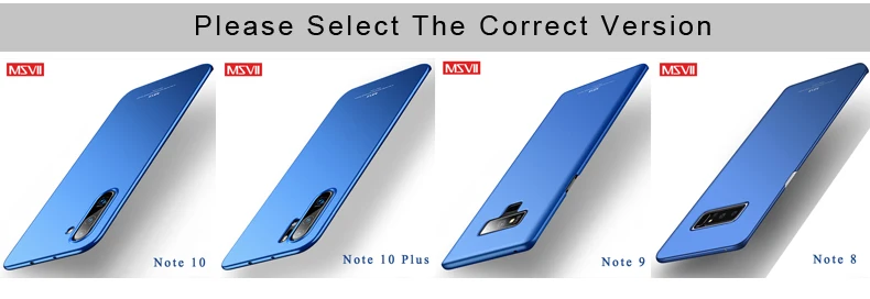 Для samsung Galaxy Note 9 чехол Msvii матовый чехол для samsung Note 10 Plus Note9 чехол PC чехол для samsung Note 8 9 10 чехол