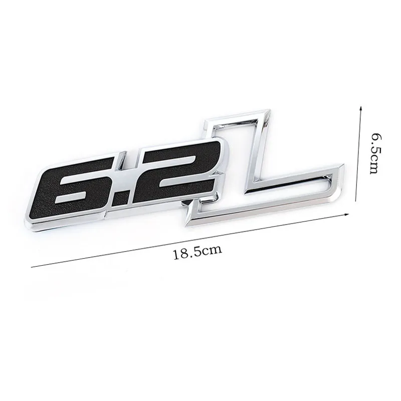 

3D Car Stickers Emblem Auto Trunk Badge Decals for Ford F150 6.2L Hummer H2 Chevrolet C7 Camaro 6.2 L Mercedes Dodge Challenger