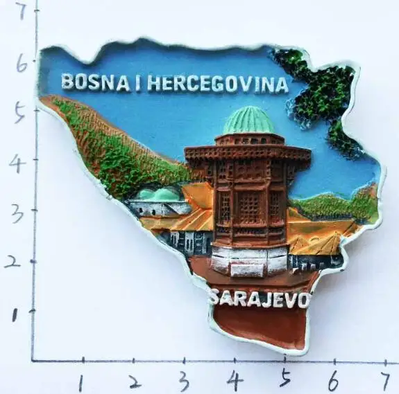 Мечеть гежусереберга в Сараево, столица Боснии и Аравии, 3D Декоративные сувениры на холодильник из смолы