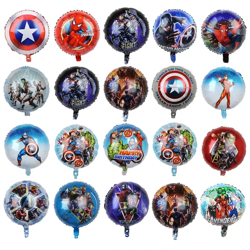 

10pcs 18inch MARVEL Spider Hero Man Foil Balloons Baby Shower Boy Birthday Party Decoration Balls Cartoon kids Toys