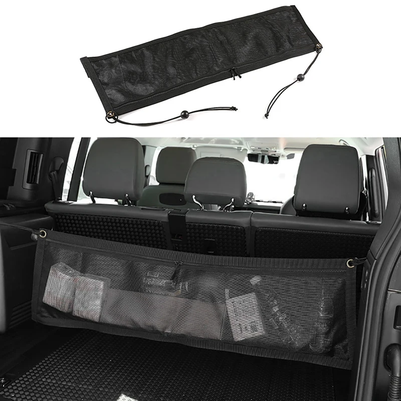 

for Land Rover Defender 110 2020 Car Fabric Black Trunk Storage Mesh Bag Storage Bag for Land Rover Car Accessories