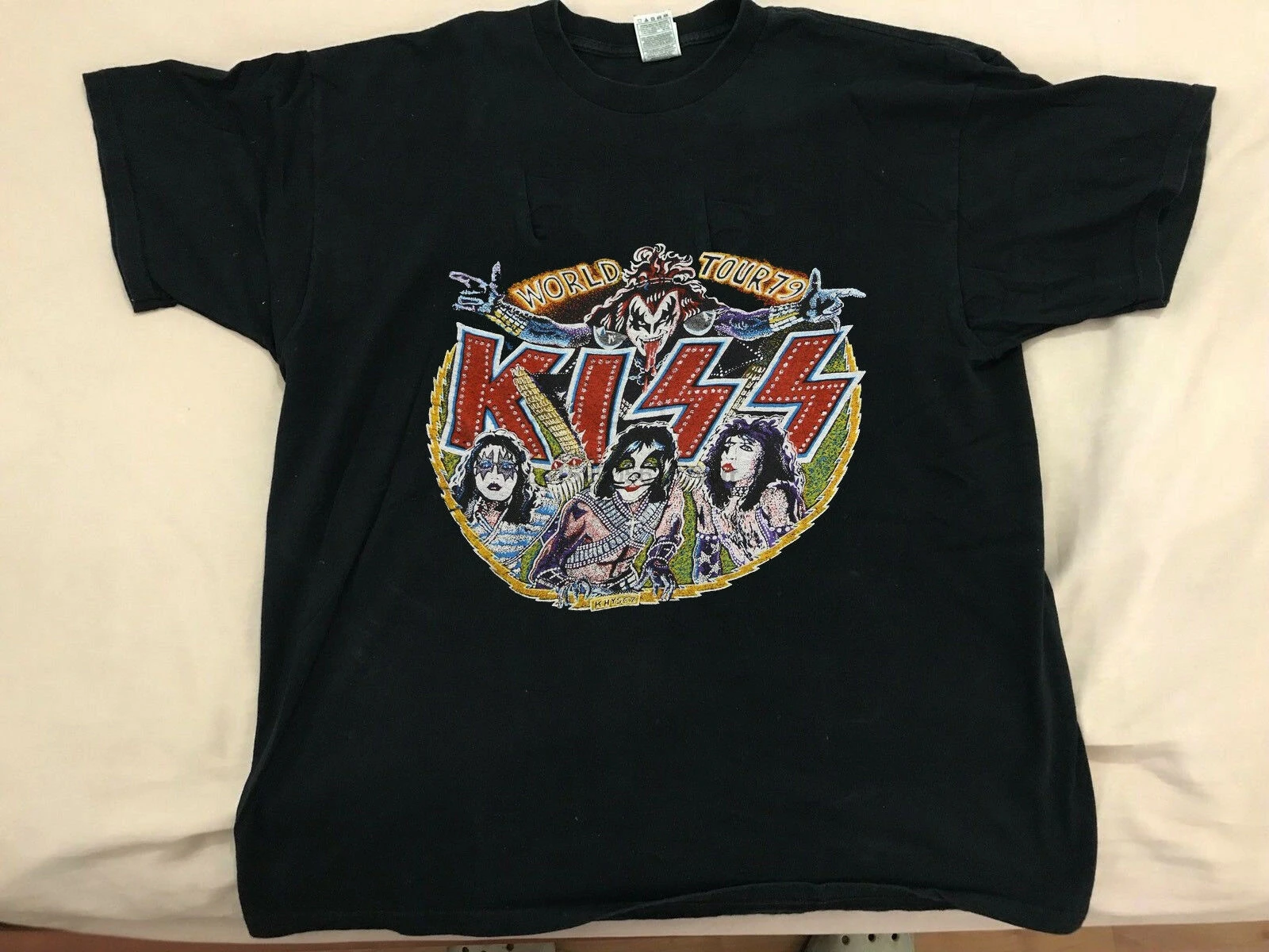 Kiss рубашка Винтажная Футболка 1979 Live in Concert Горячая редкая США размер S-3XL |
