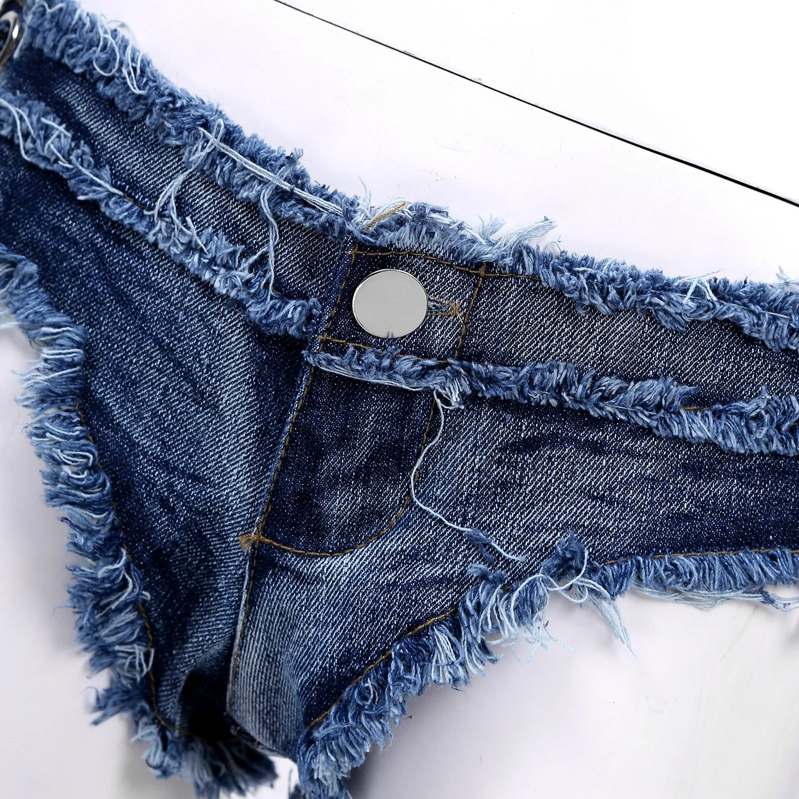 Джинсовое бикини Горячие Мини брюки женские джинсовые шорты на шнуровке с низкой