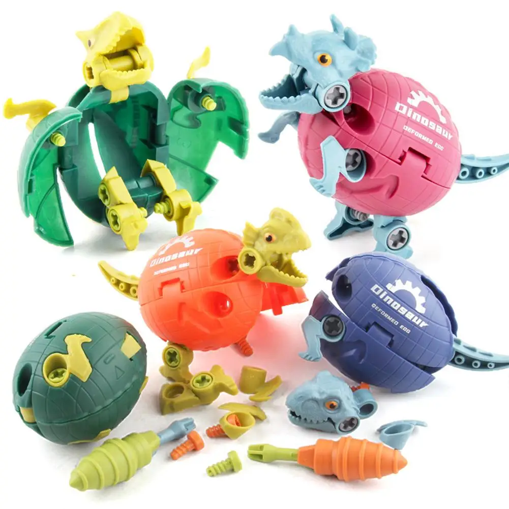 

Hot Selling DIY Deformed Assembling Dinosaur Eggs Toy Screwing Disassembling Children Puzzle Toys Kids Gift for Boys