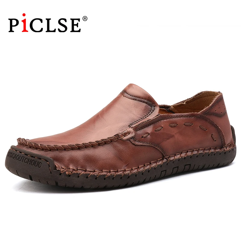 

Мужские мокасины из натуральной кожи, на плоской подошве