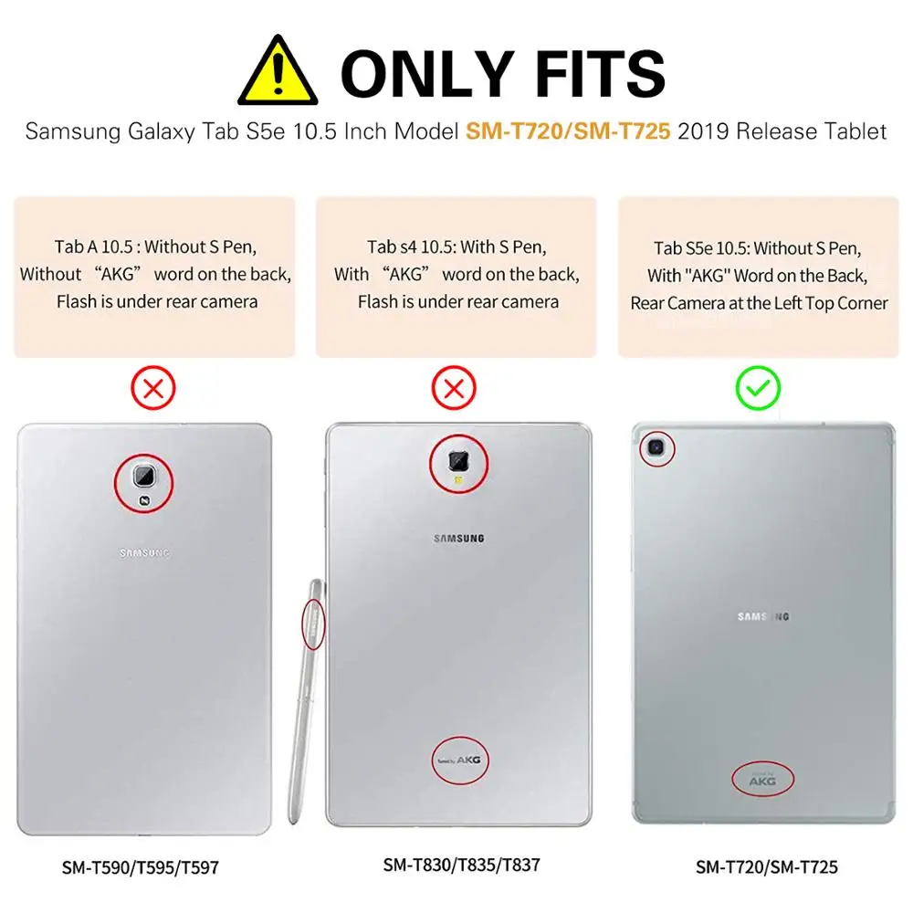 Чехол для Samsung Galaxy Tab S5e 10 5 2019 выпуска тонкий PU кожаный чехол подставка с