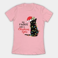 my favorite color is christmas lights womens t shirt