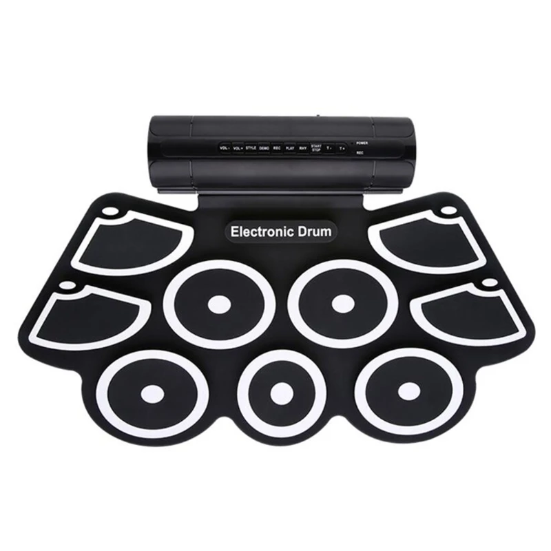 

Portable MIDI Electronic Roll Up Drum Kit with Built in Speakers