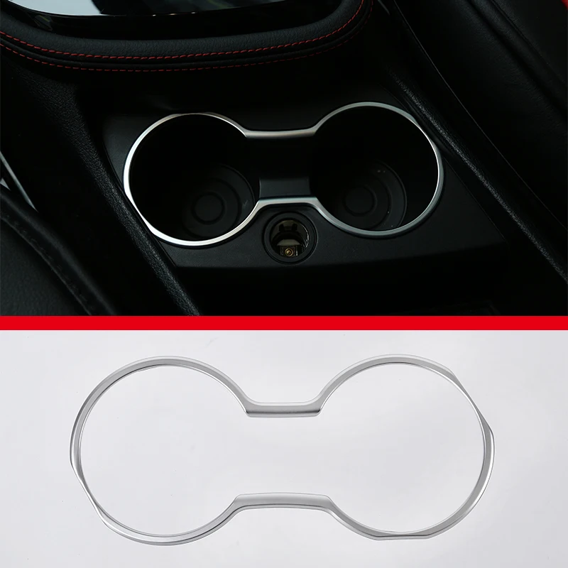 

For BMW 2 Series F45 F46 2015-2019 ABS Chrome Car Central Console Water Cup Holder Frame Cover Trim Auto Interior Accessories