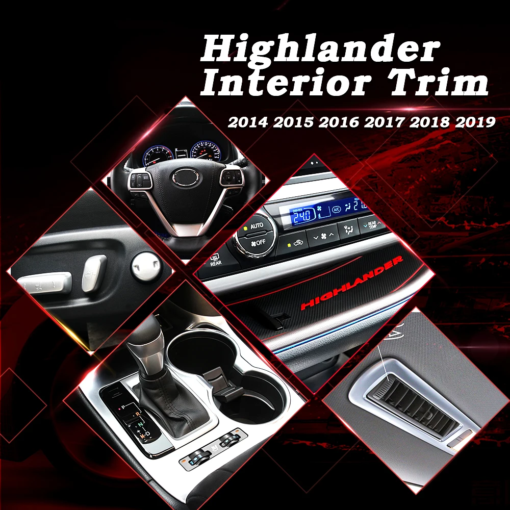 Senzeal Highlander комплект для украшения интерьера автомобиля из АБС-хрома сделай сам
