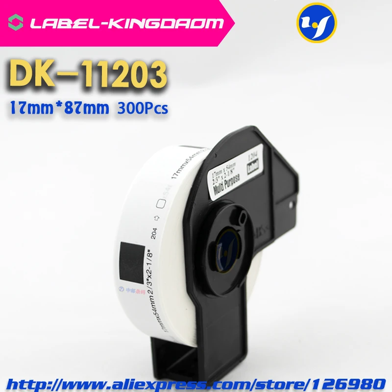 2 рулона совместимый DK-11203 этикетки 17 мм * 87 для принтера Brother все поставляются с