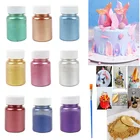 15 съедобных блестящих порошков для украшения торта, мусс для торта, макарон, шоколадный блестящий порошок, серебряный жемчужный порошок, Пыль для выпечки