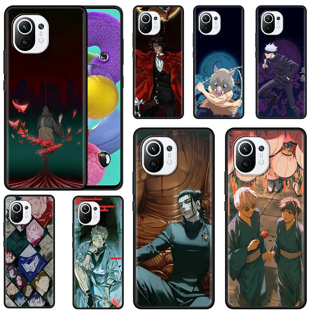 

Jujutsu Kaisen Cartoon Silicone Phone Case For Xiaomi Mi 11 Ultra 11X 10T 10 9T Pro A2 Lite CC9 CC9E 11i Black Soft Funda Cover