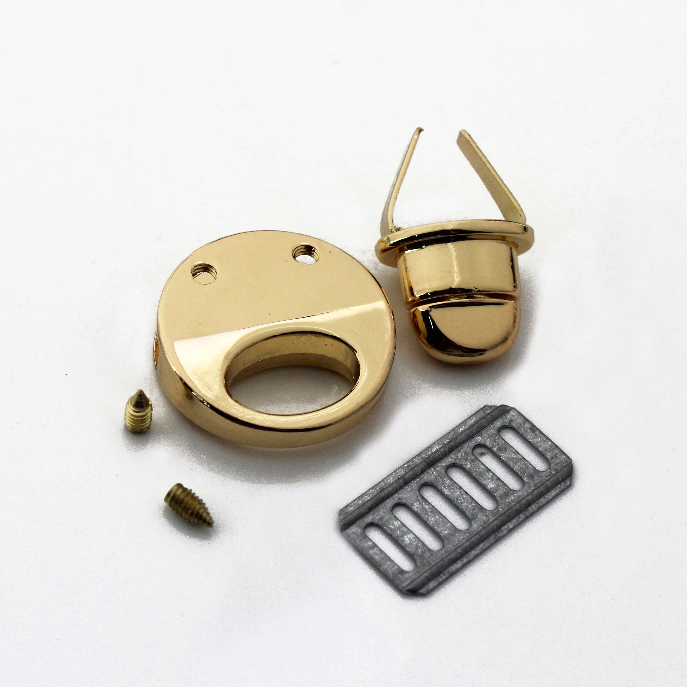 1 шт. металлическая круглая форма сумка с поворотным замком и застежкой кожаная