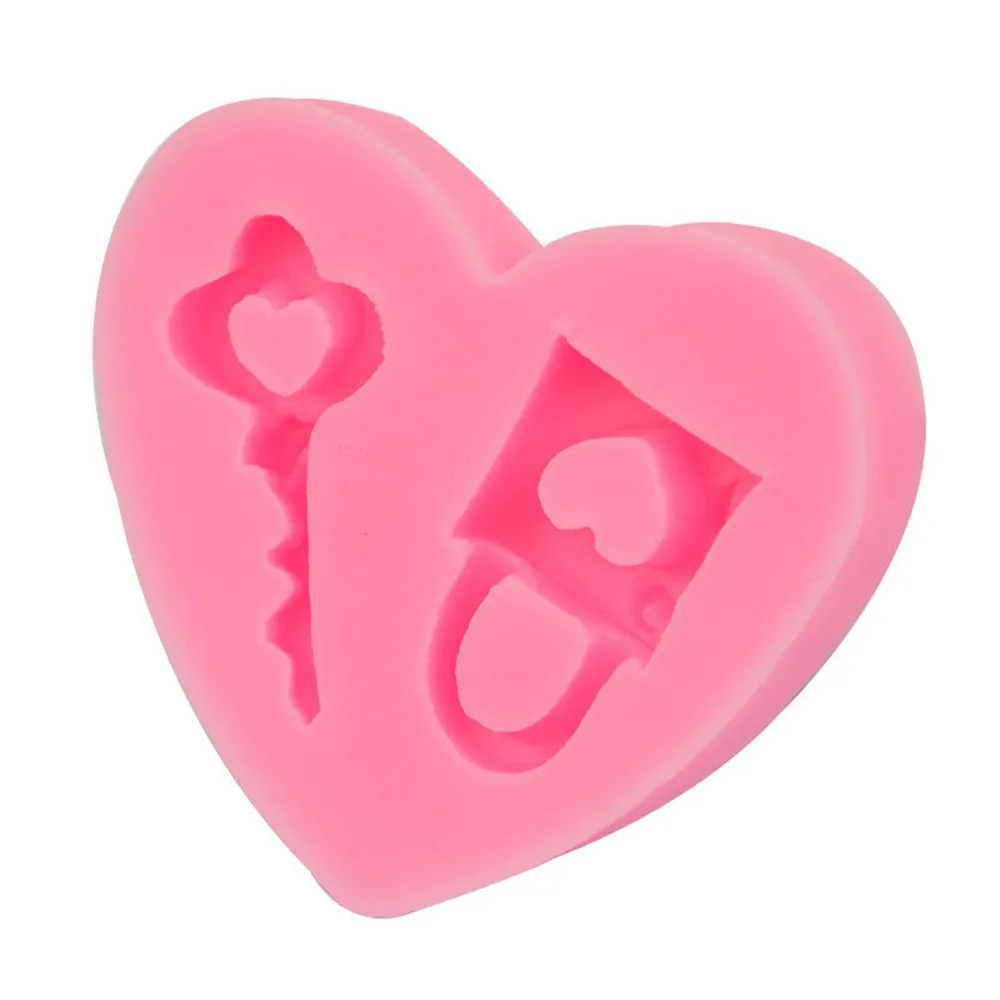 

Love Lock Key Silicone Mold Fondant Cake Chocolate Candy Decorating Tools