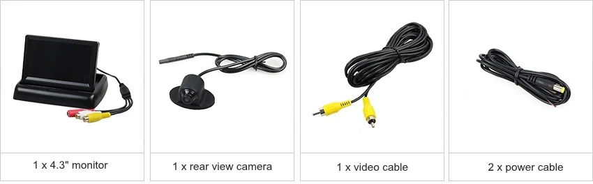 DIYKIT 4,3 дюймов Автомобильная камера заднего вида Автомобильный ЖК-дисплей HD Автомобильная камера заднего вида для заднего/переднего/бокового вида